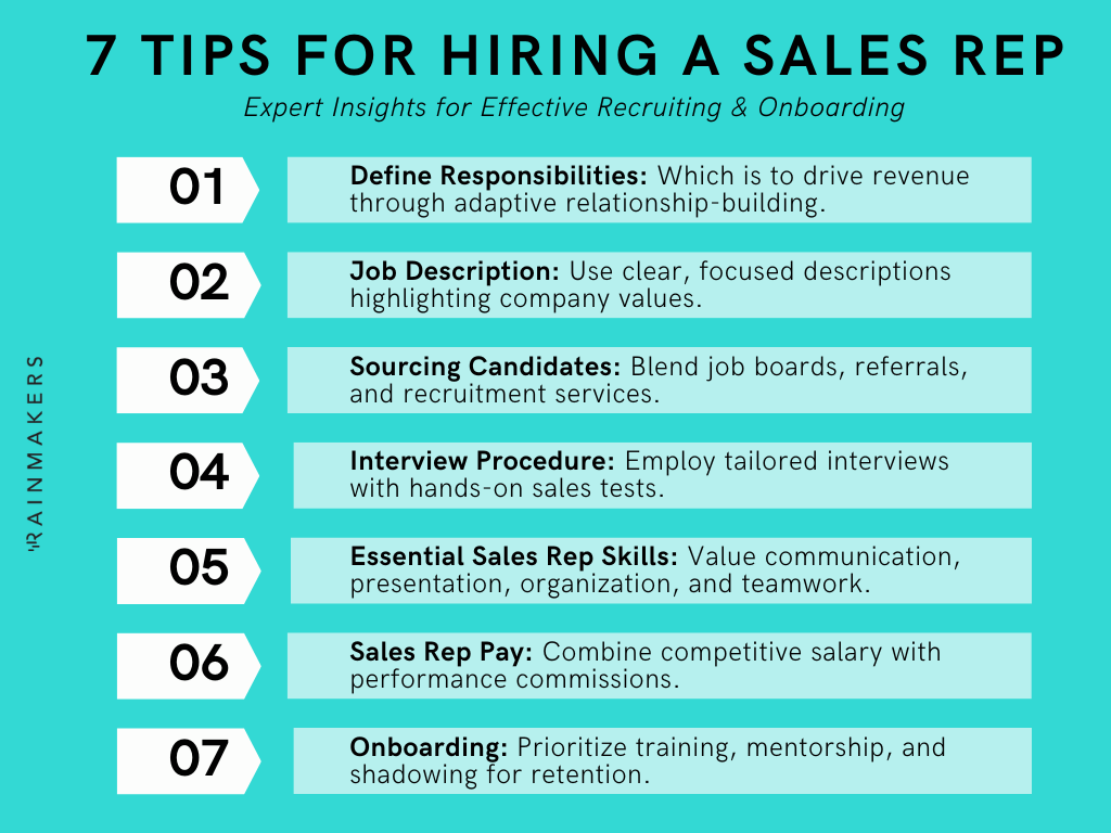 hiring sales rep best tips